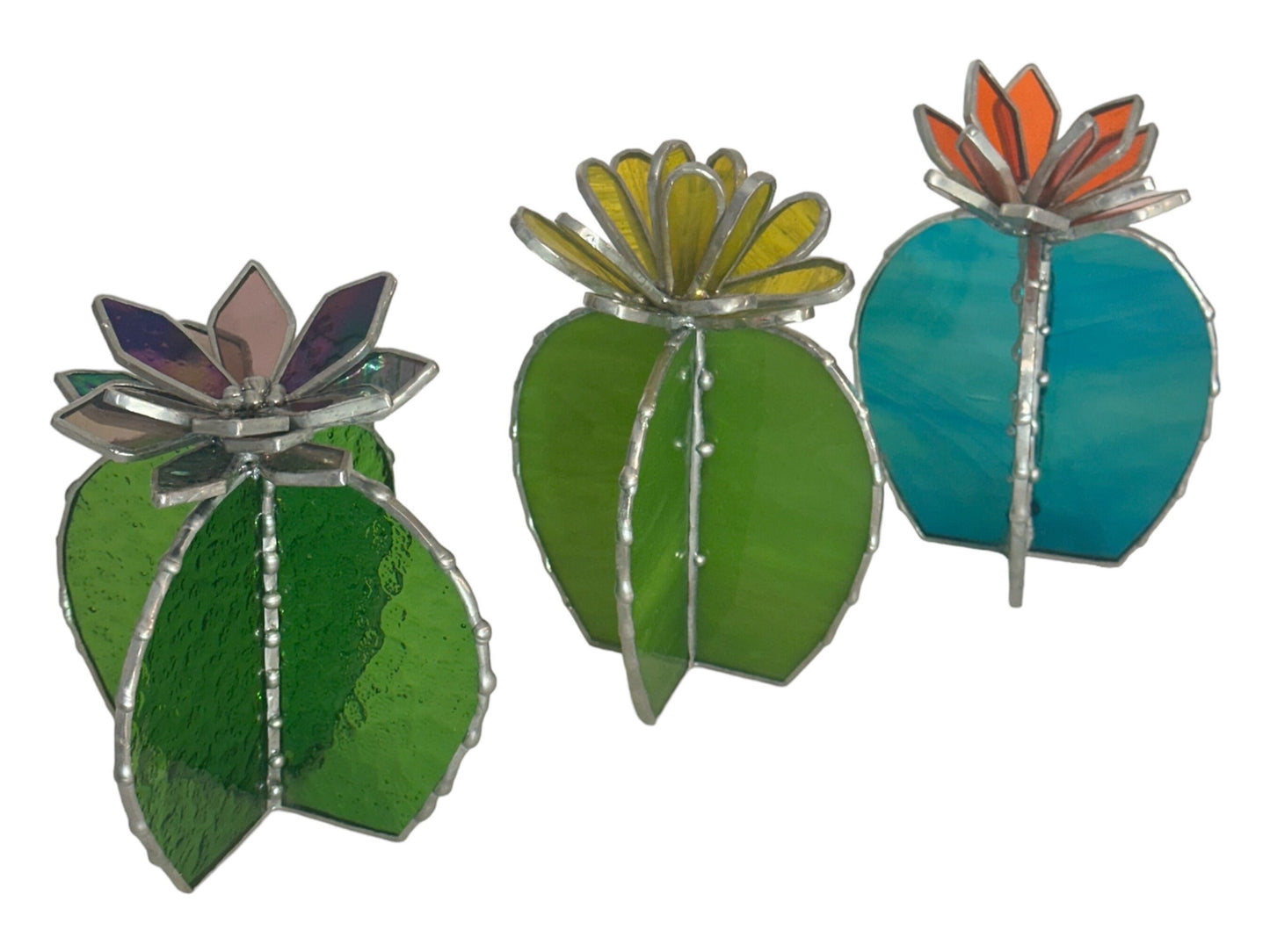 Cactus Blooming Stained Glass