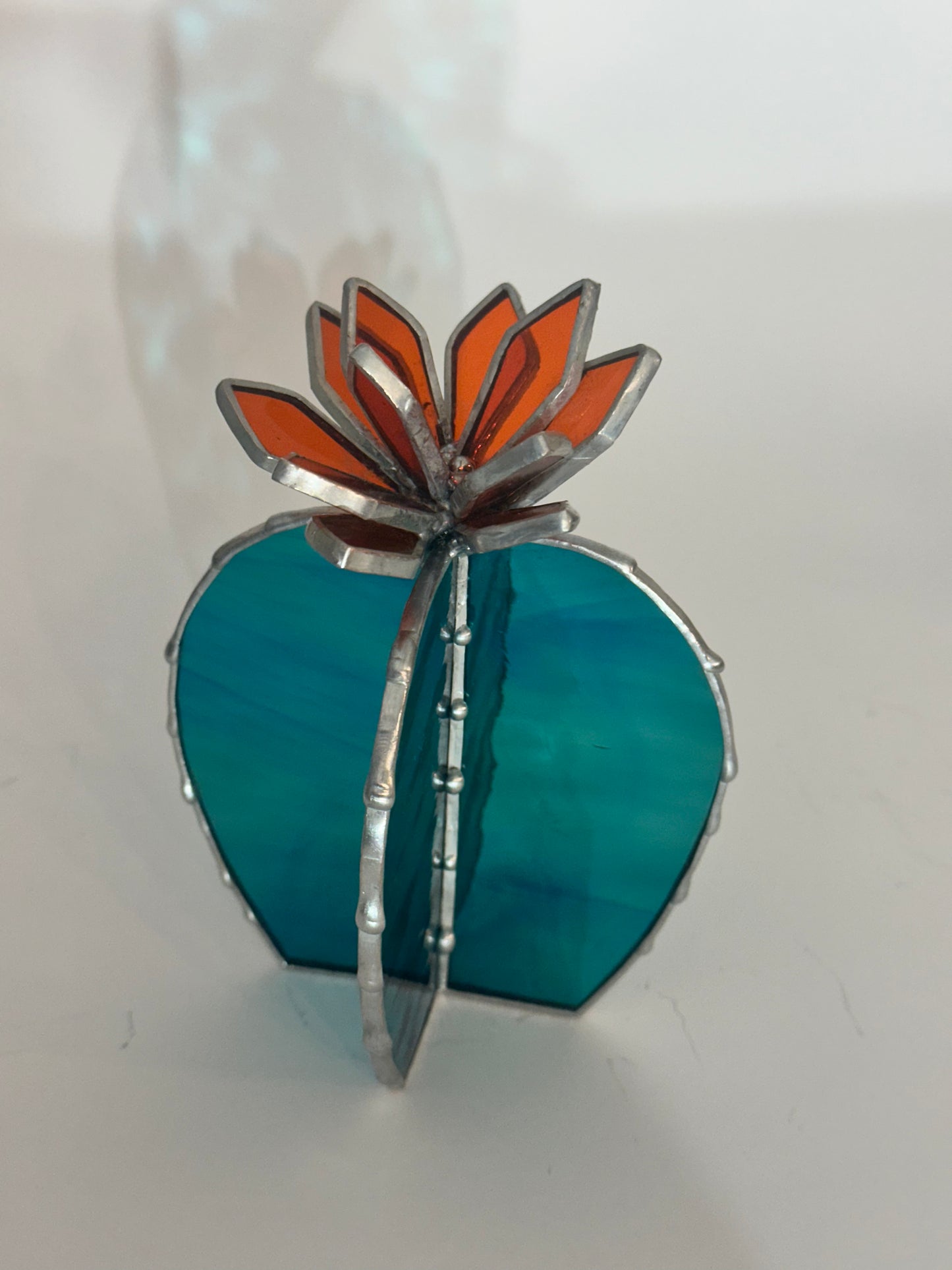 Cactus Blooming Stained Glass