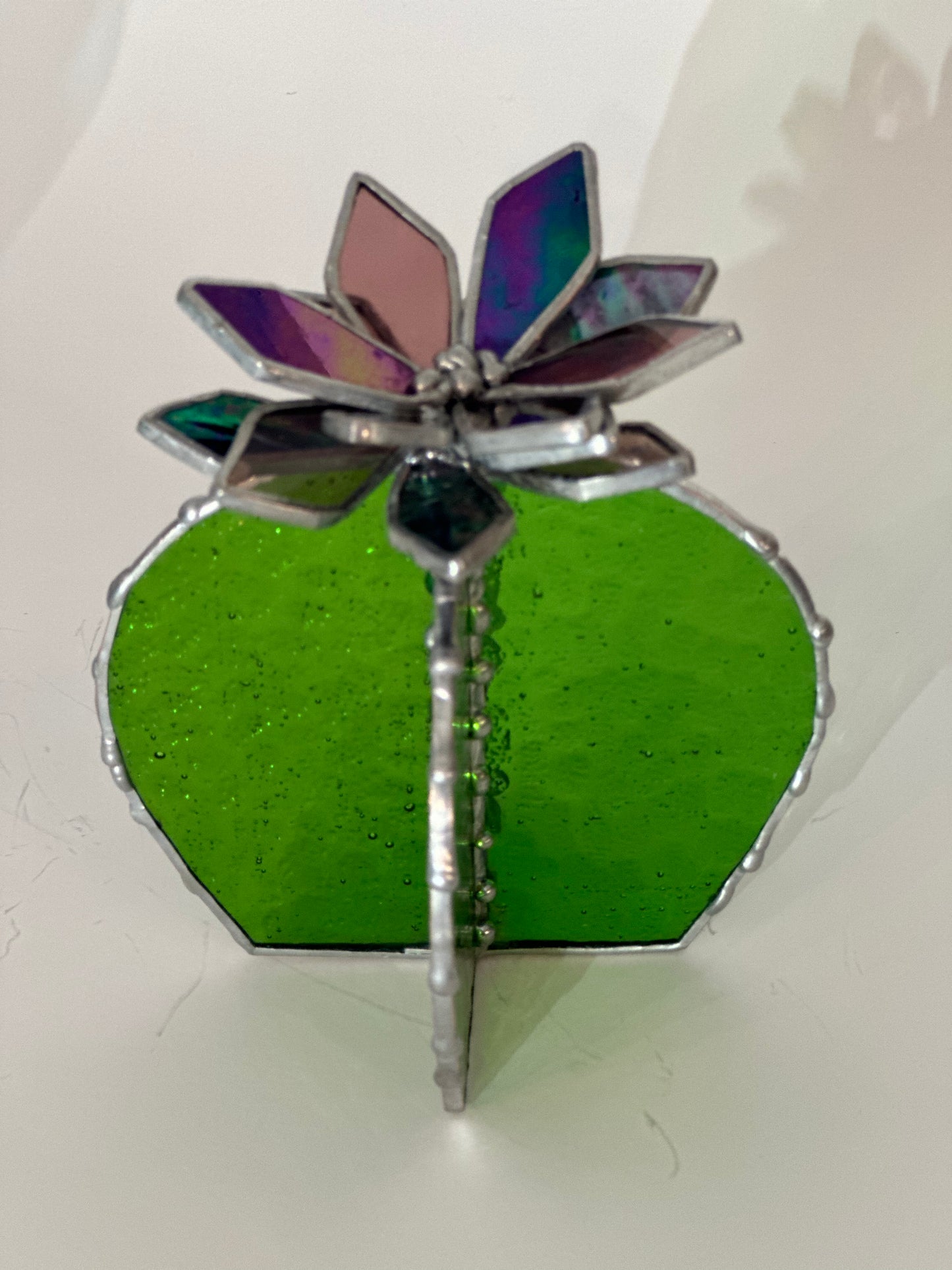 Cactus Blooming Stained Glass