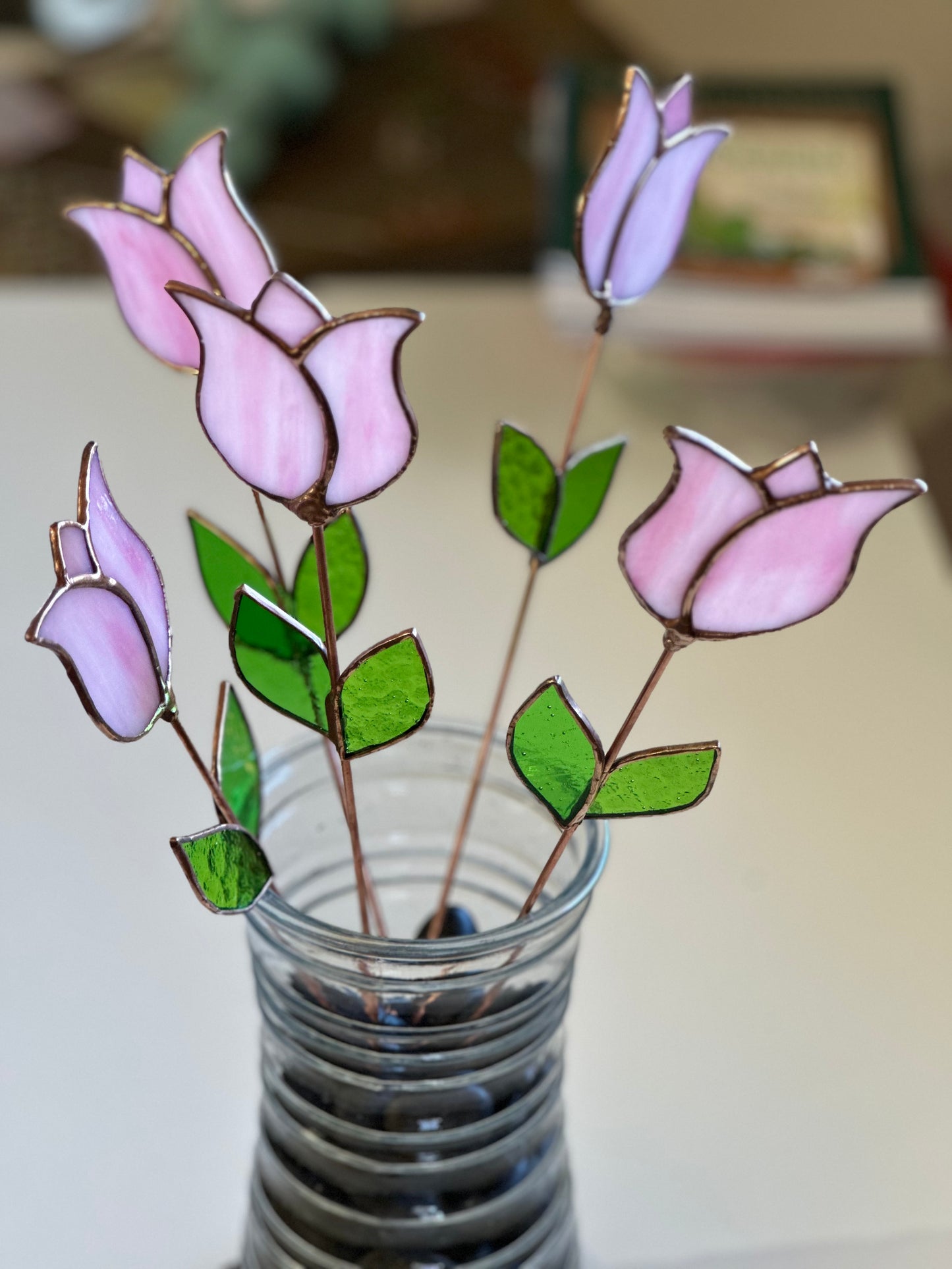 Tulips Stakes Stained Glass