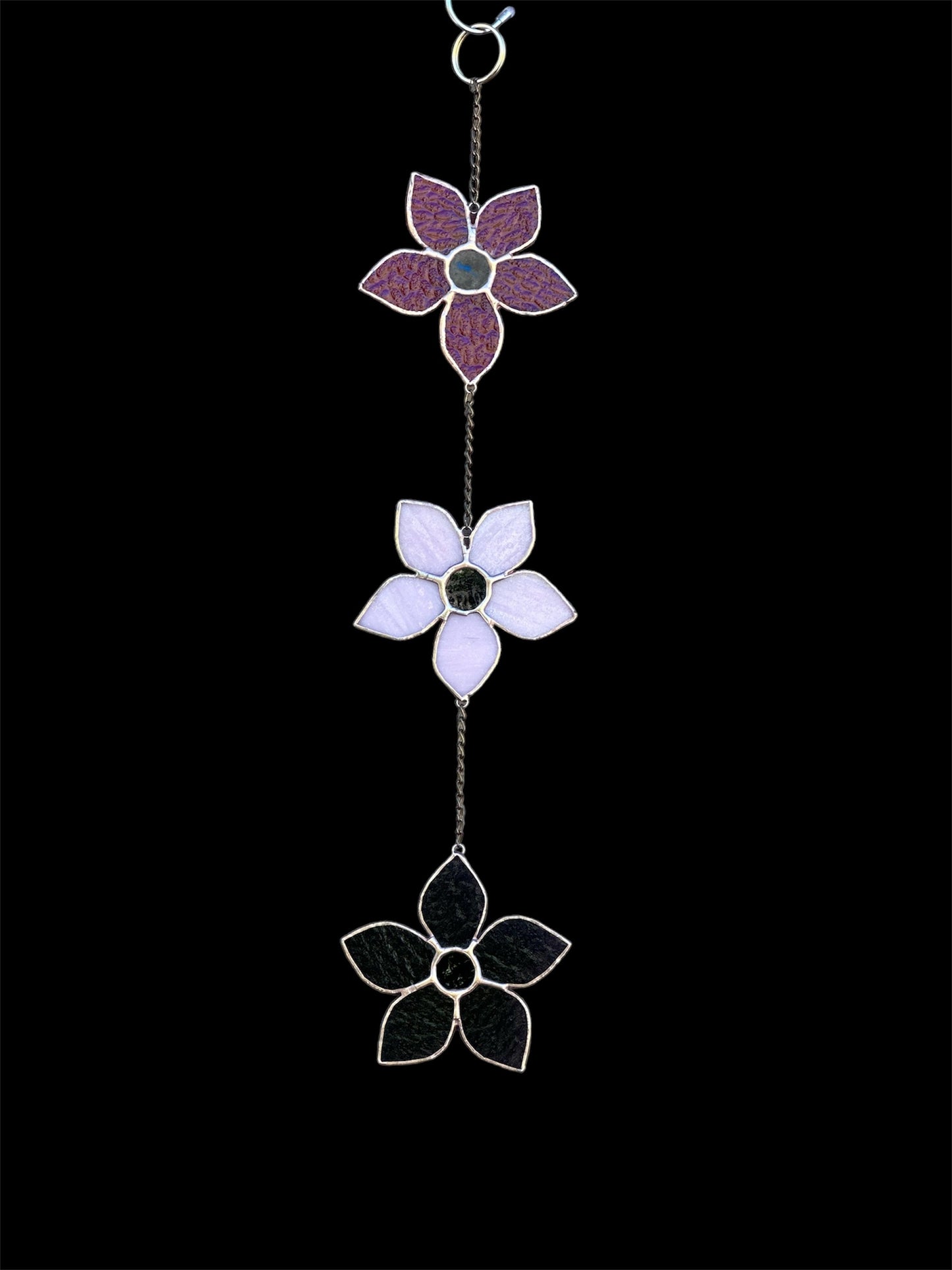 3 Flower Tier suncatcher